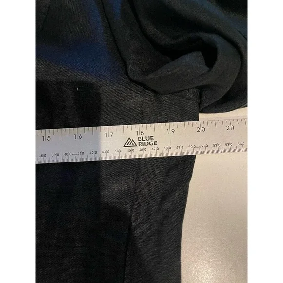 Ellen Tracy Women's Size 6 Black 100% Linen Lightweight Button Up Jacket - Picture 5 of 8